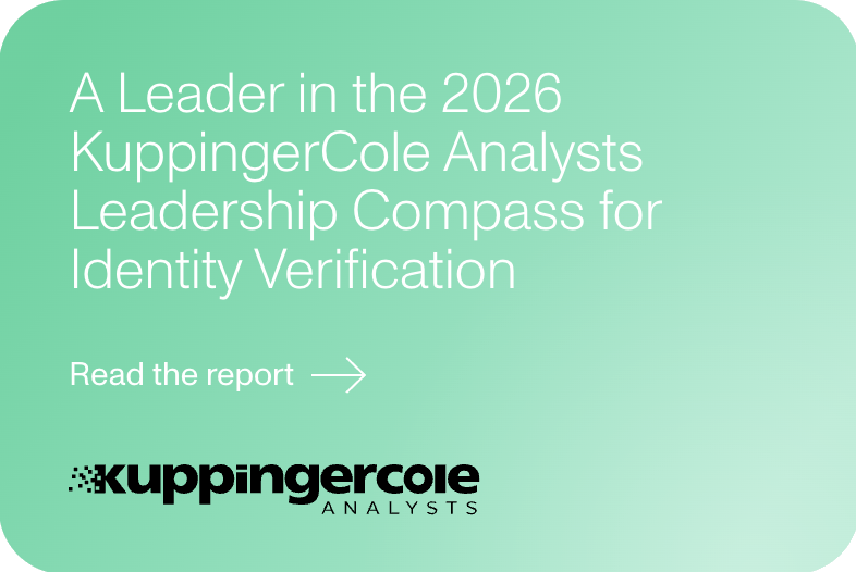A Leader in the 2026 KuppingerCole Analysts Leadership Compass for Identity Verification